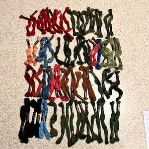 DMC / Coats & Clarks Embroidery Floss - lot of 76